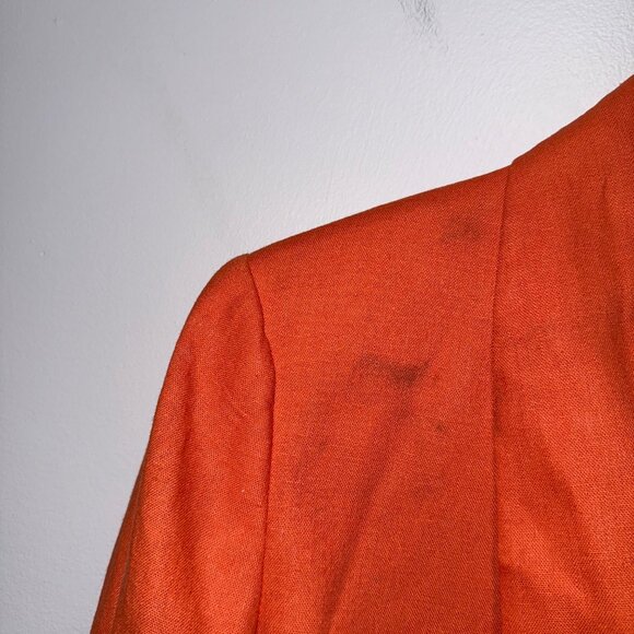 Anne Klein Womens Orange Blazer Jacket Size M - Picture 4 of 9